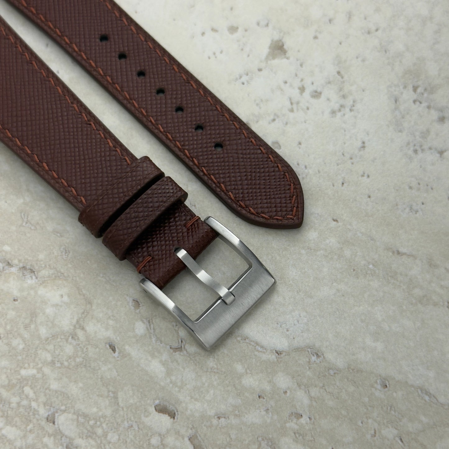 Marrone Saffiano Watch Strap