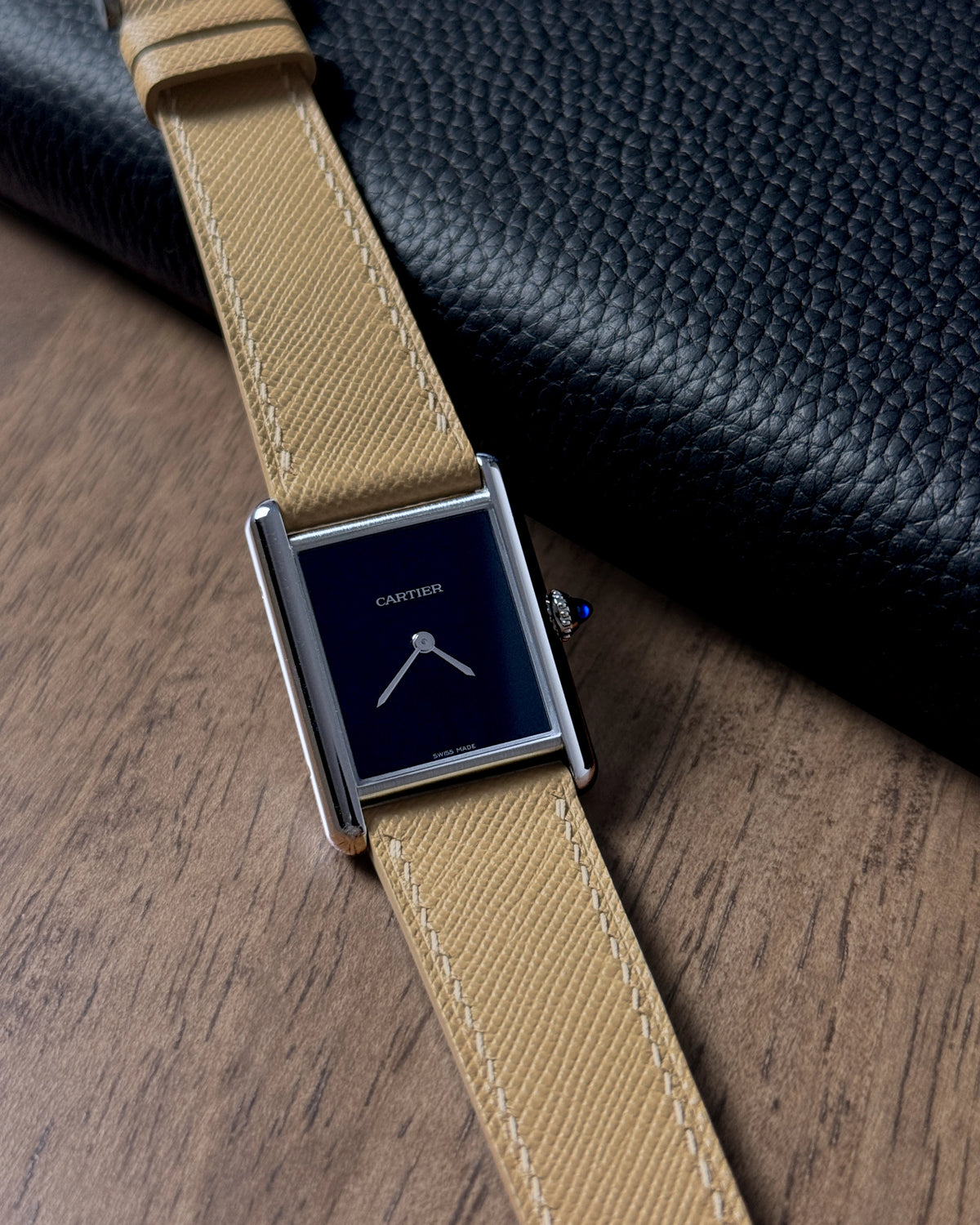 Cream Saffiano Watch Strap