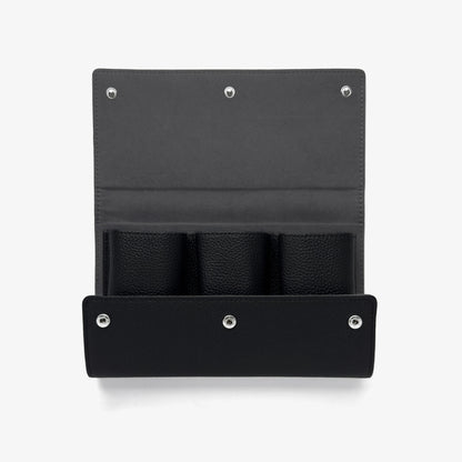 Black 3-Watch Travel Pouch