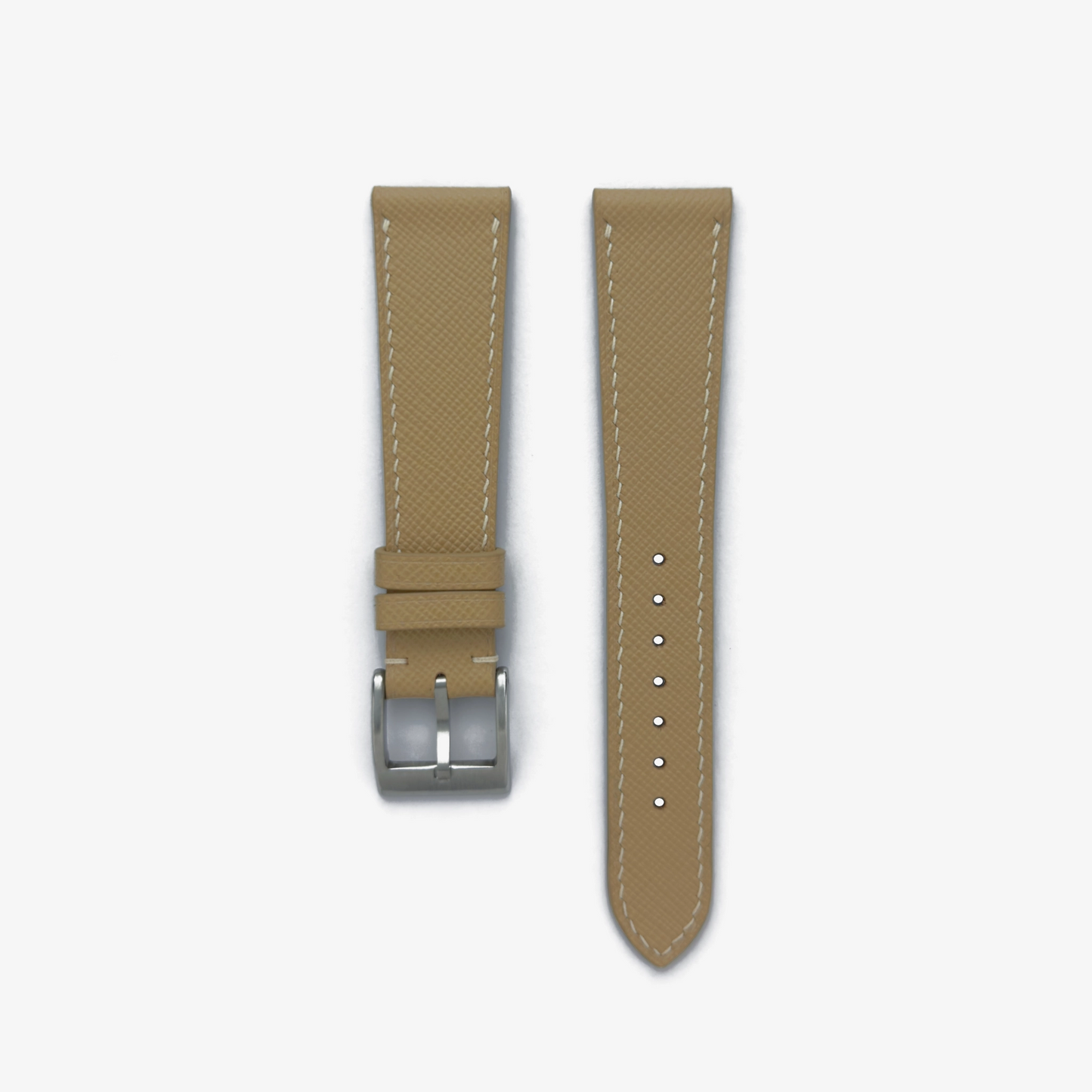 Cream Saffiano Watch Strap