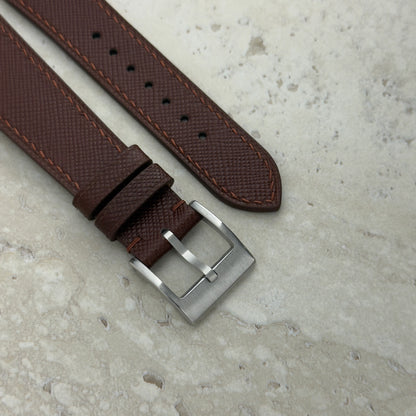 Marrone Saffiano Watch Strap