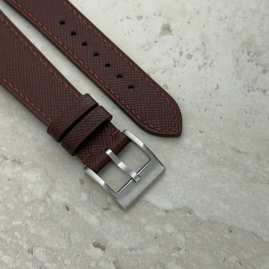 Marrone Saffiano Watch Strap