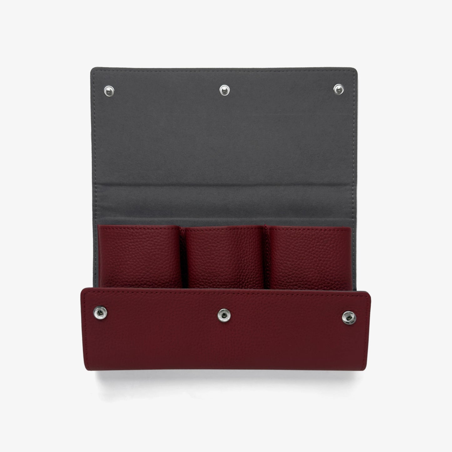 Wine 3-Watch Travel Pouch